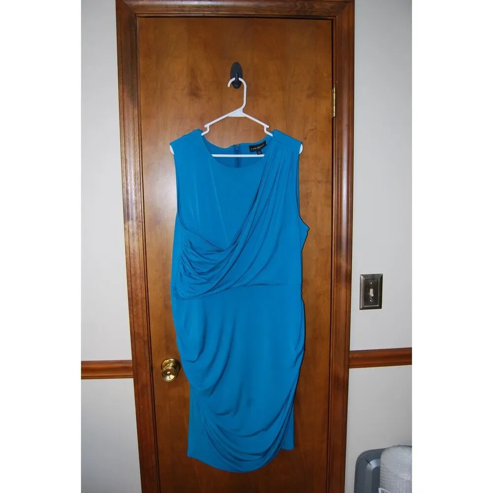 Lane Bryant Womens Sleeveless Gatheres Dress Size 22